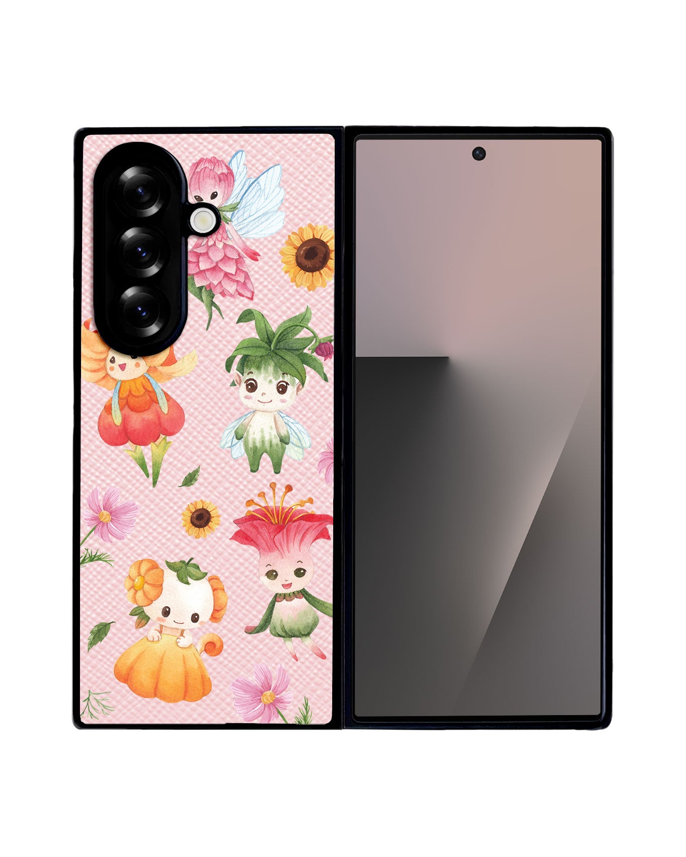 Android Flip / Fold Leather Grip - Magical Garden