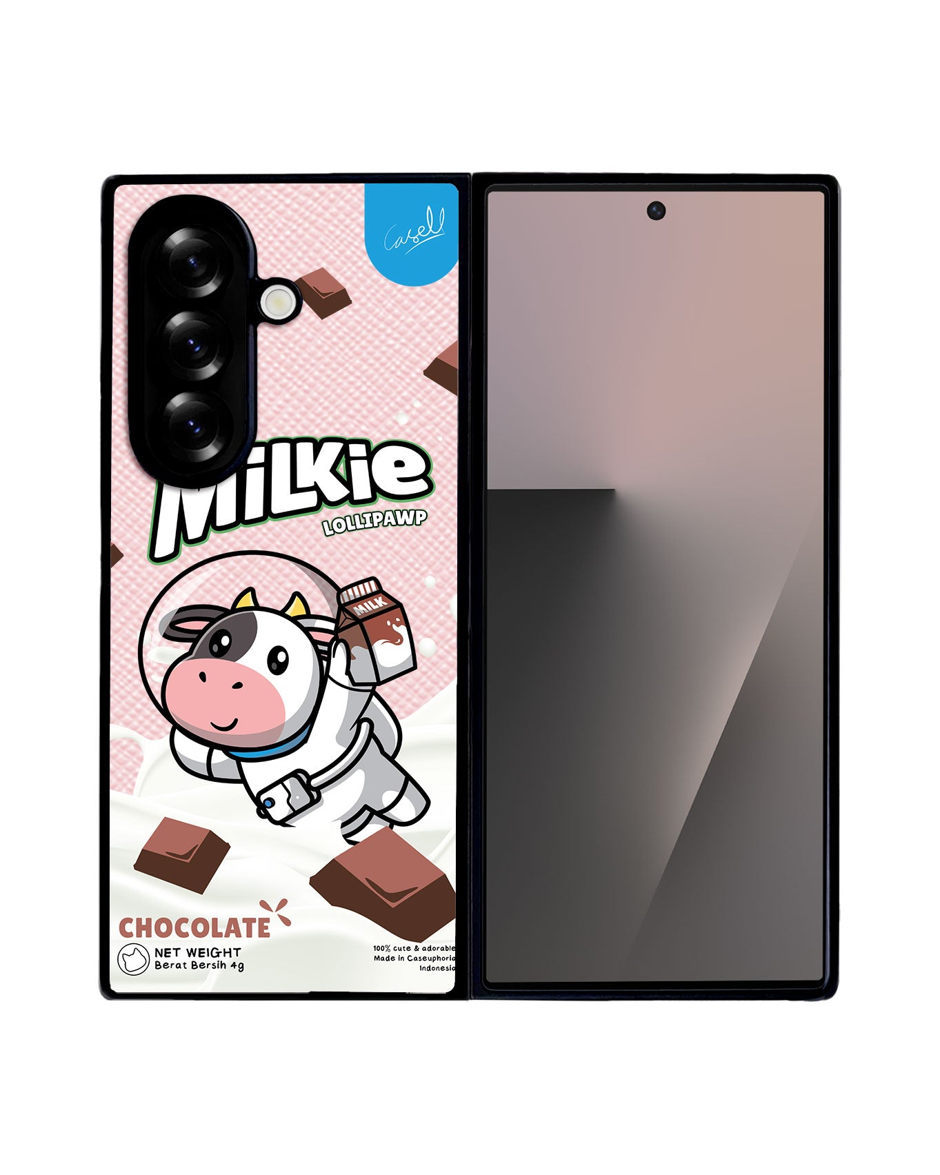 Android Flip / Fold Leather Grip - Milkie