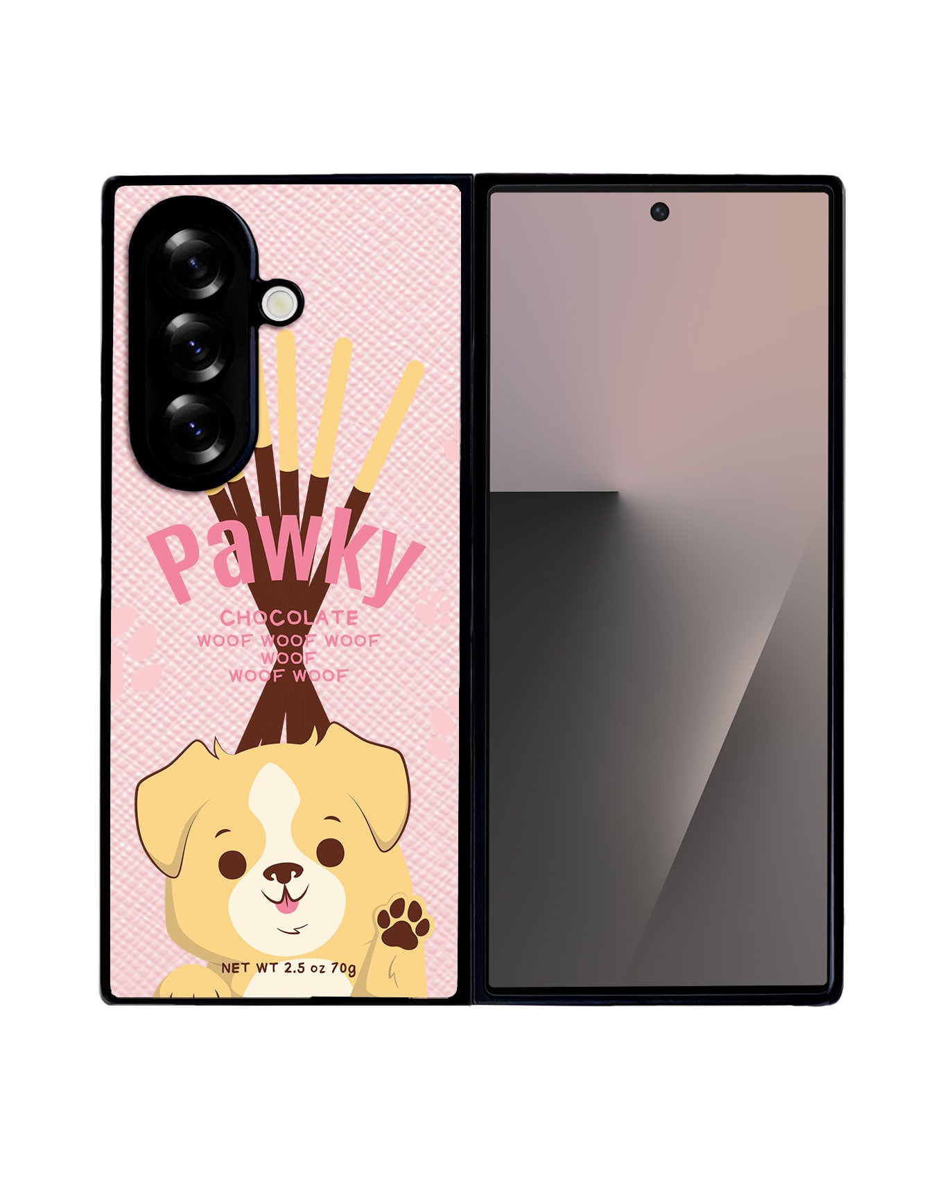 Android Flip / Fold Leather Grip - Pawky Dog