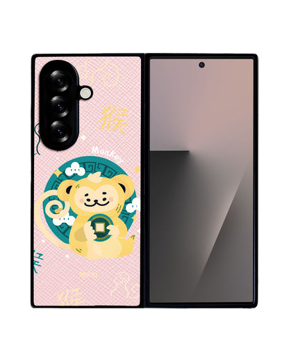 Android Flip / Fold Leather Grip - Monkey (Chinese Zodiac / Shio)
