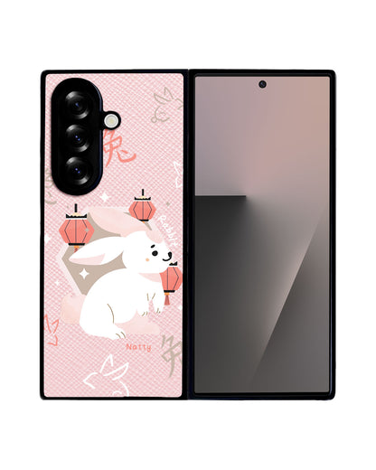 Android Flip / Fold Leather Grip - Rabbit (Chinese Zodiac / Shio)