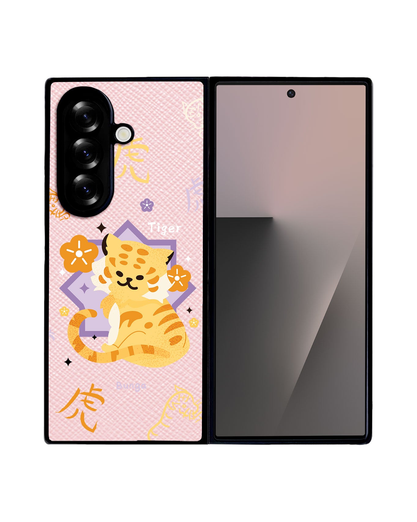 Android Flip / Fold Leather Grip - Tiger (Chinese Zodiac / Shio)