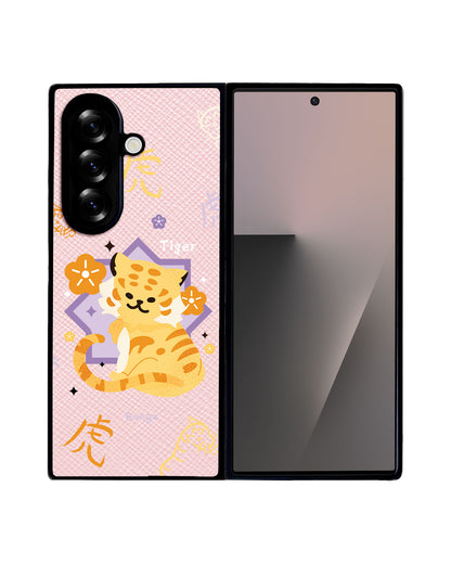 Android Flip / Fold Leather Grip - Tiger (Chinese Zodiac / Shio)