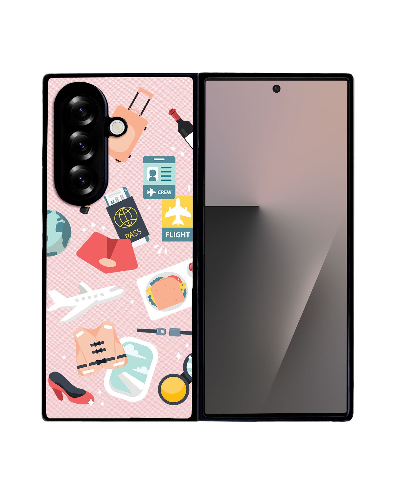 Android Flip / Fold Leather Grip - Stewardess or Flight Attendant