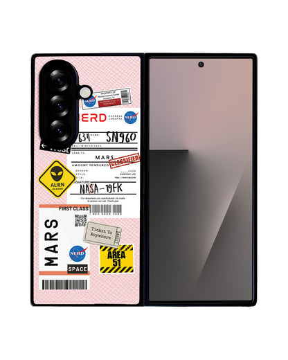 Android Flip / Fold Leather Grip - Ticket to Mars