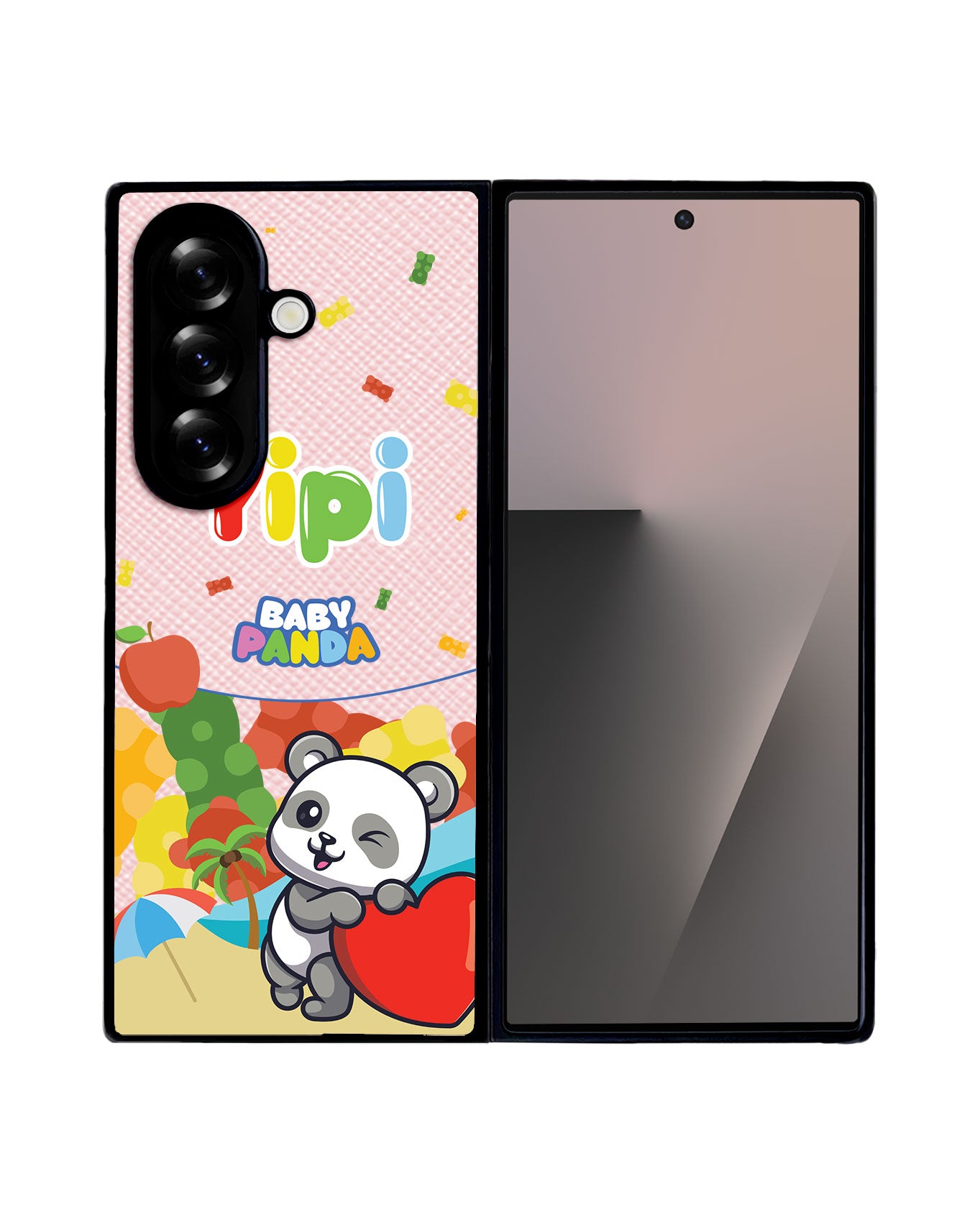 Android Flip / Fold Leather Grip - Yipi Baby Panda