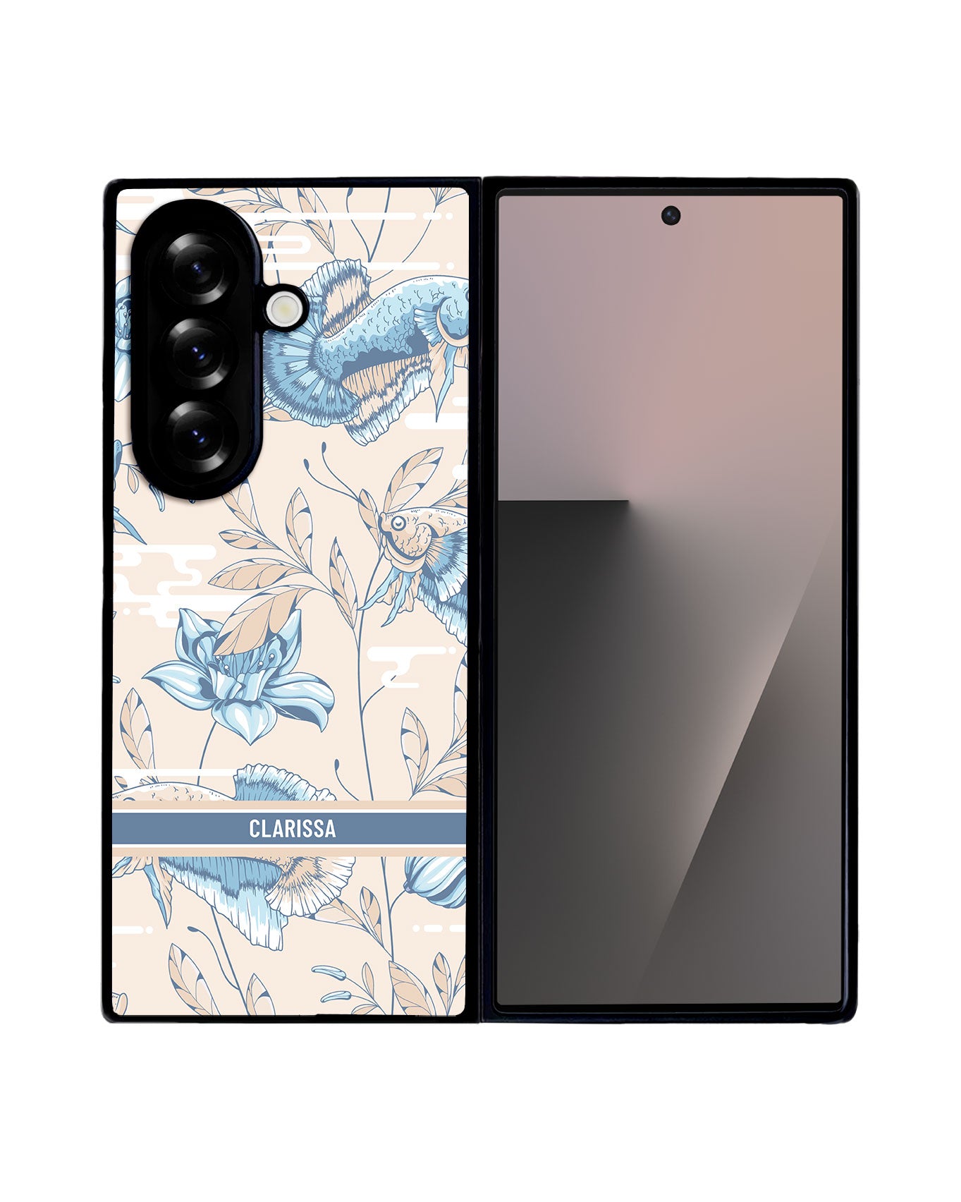 Android Flip / Fold Avant-Gloss Grip - Fish & Floral 4.0