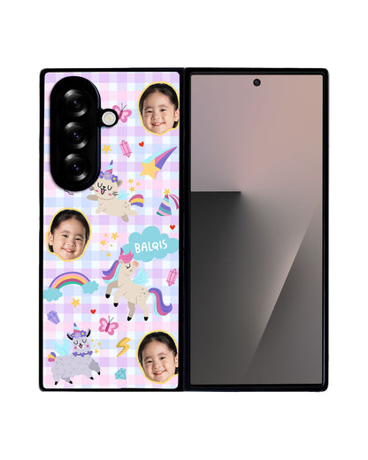Android Flip / Fold Avant-Gloss Grip - Face grid Unicorn
