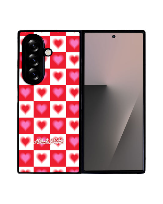 Android Flip / Fold Avant-Gloss Grip - Love Checkered