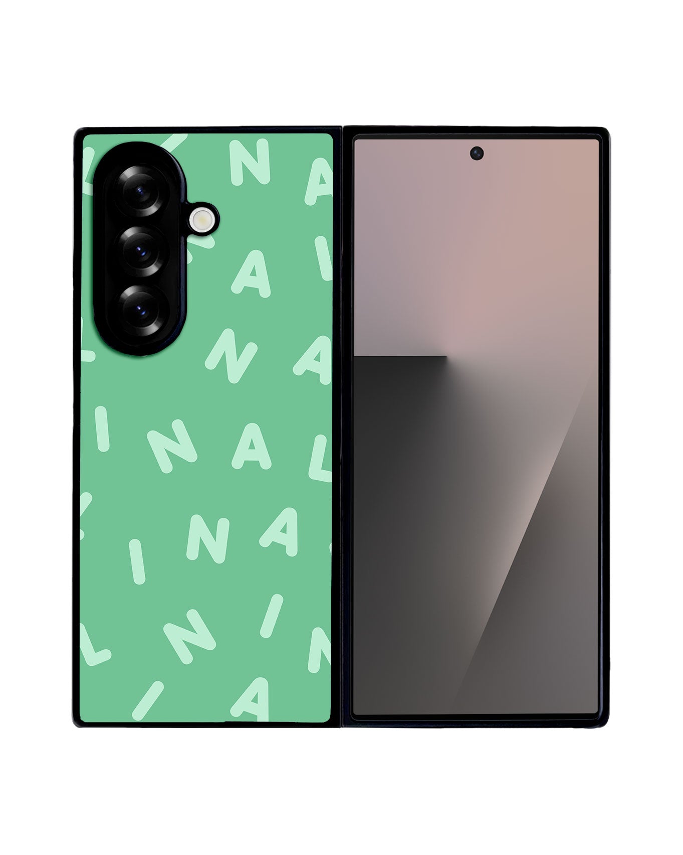 Android Flip / Fold Avant-Gloss Grip - CUSTOM MONOGRAM 2.0 Tosca