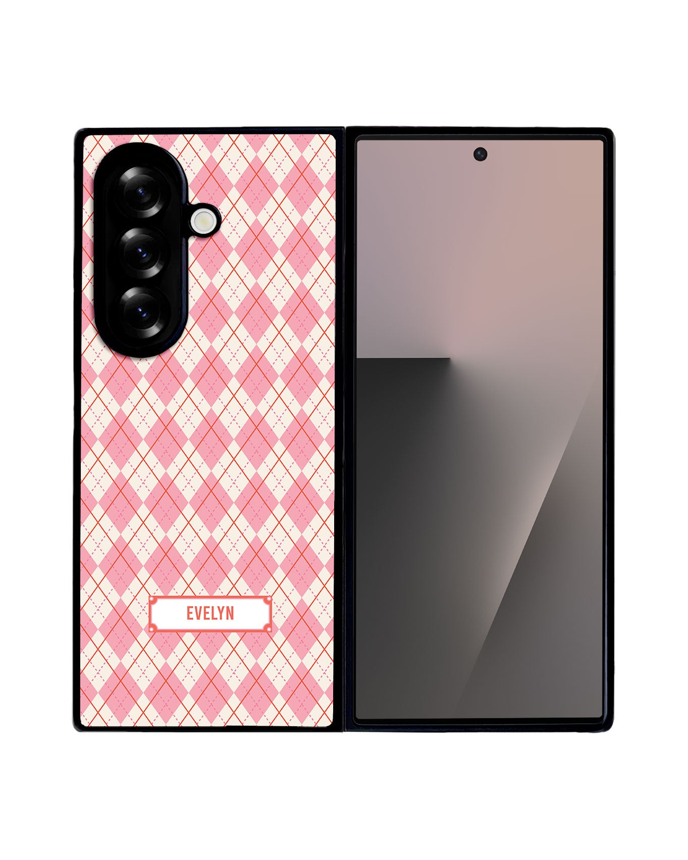 Android Flip / Fold Avant-Gloss Grip - Pink Argyle