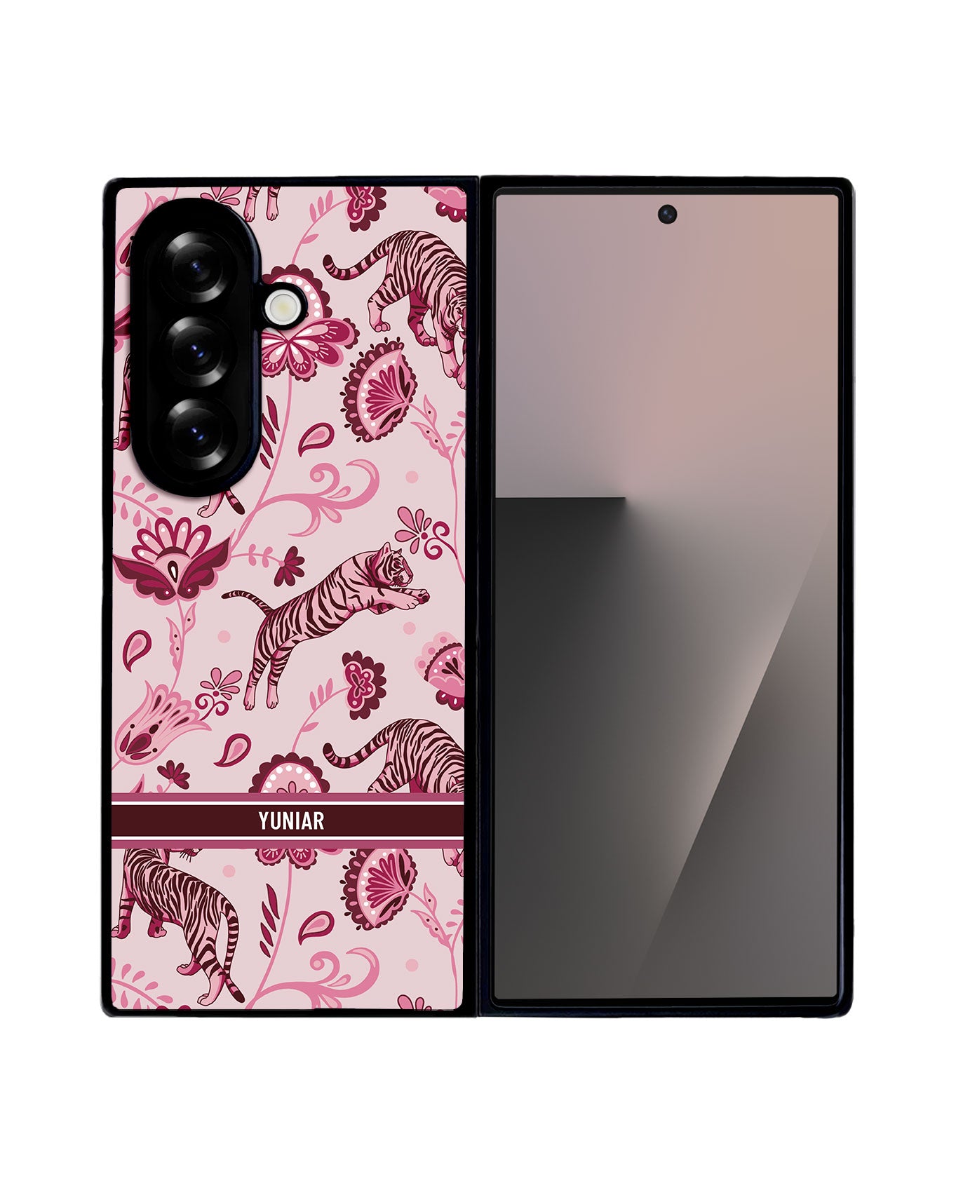 Android Flip / Fold Avant-Gloss Grip - Tiger & Floral 2.0
