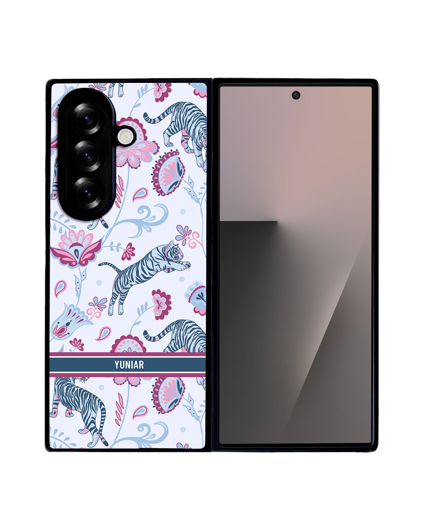 Android Flip / Fold Avant-Gloss Grip - Tiger & Floral 3.0