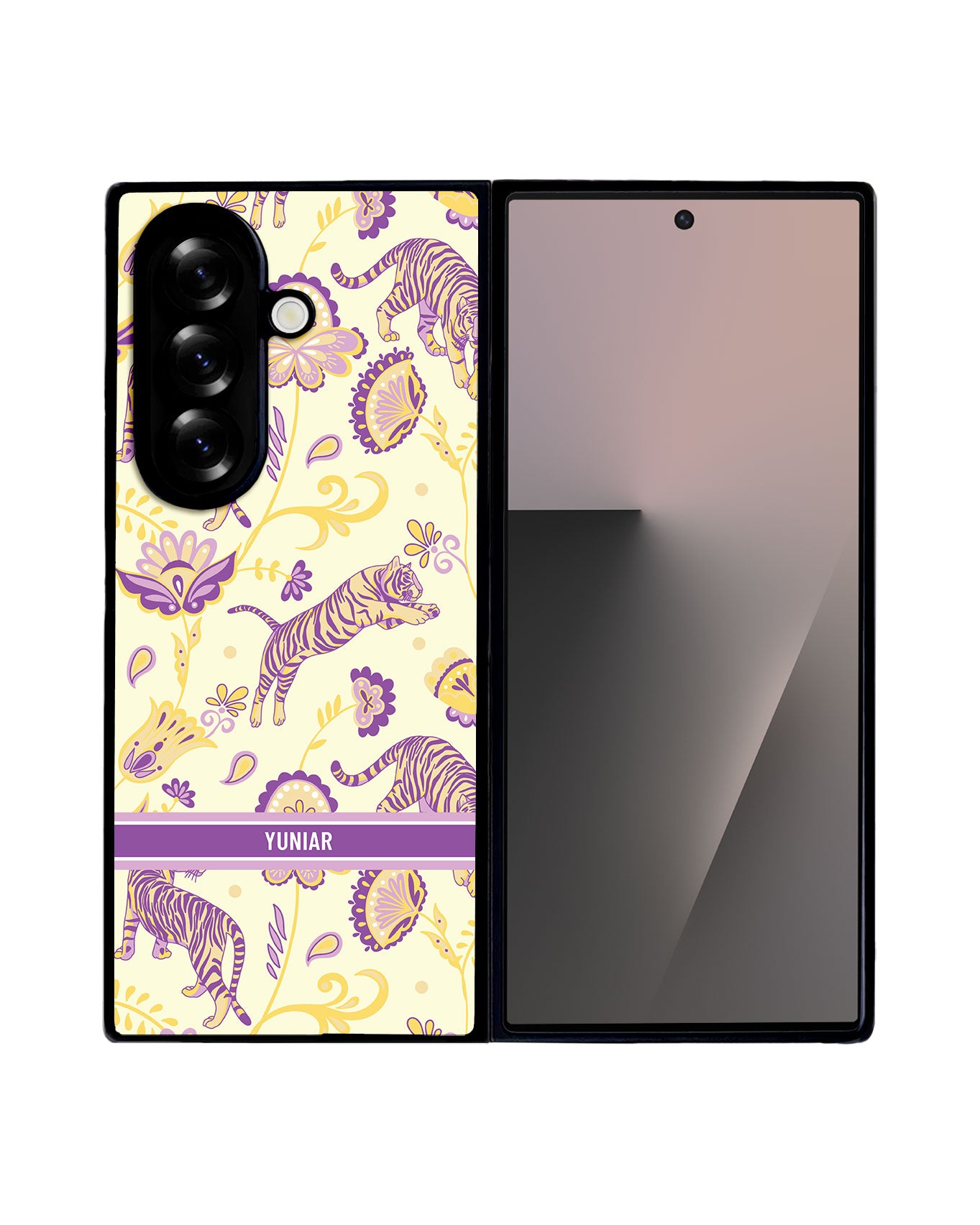 Android Flip / Fold Avant-Gloss Grip - Tiger & Floral 4.0