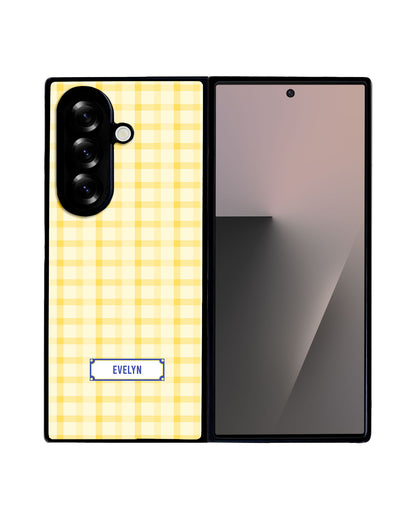 Android Flip / Fold Avant-Gloss Grip - Yellow Tartan