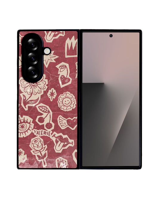 Android Flip / Fold Avant-Gloss Grip - Red Fragments