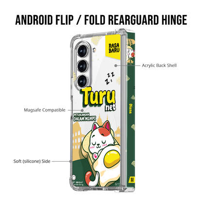Android Flip / Fold Rearguard Hinge - Peacock 2.0