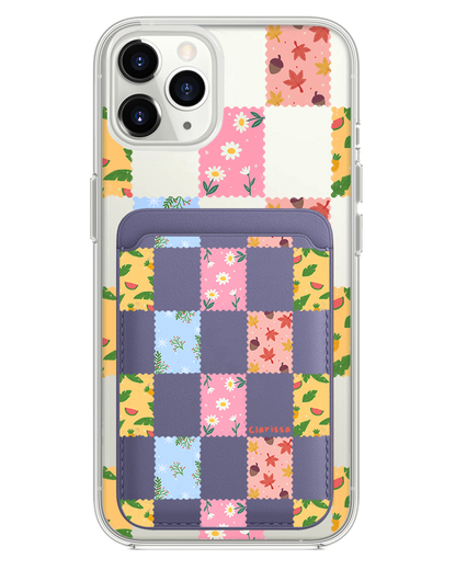 iPhone Magnetic Wallet Case - Four Seasons Stamps