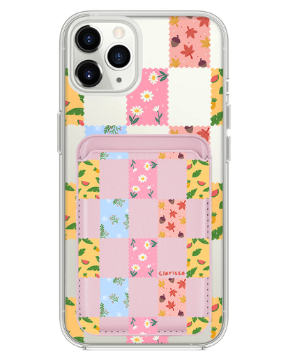 iPhone Magnetic Wallet Case - Four Seasons Stamps