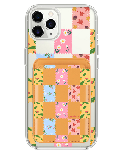 iPhone Magnetic Wallet Case - Four Seasons Stamps