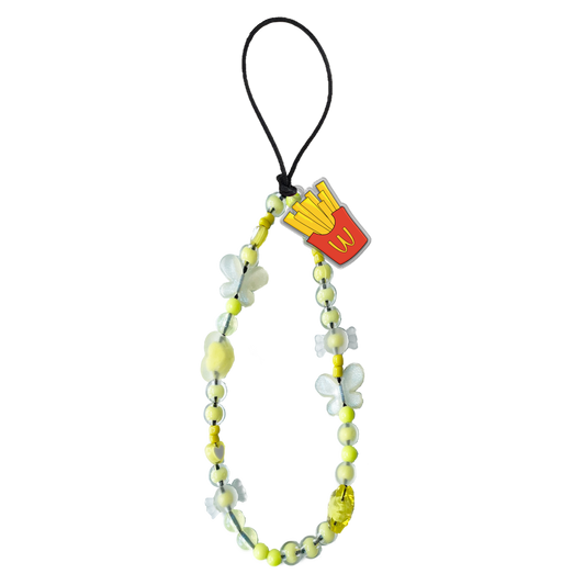 Beaded Strap with Acrylic Charm  - Fries