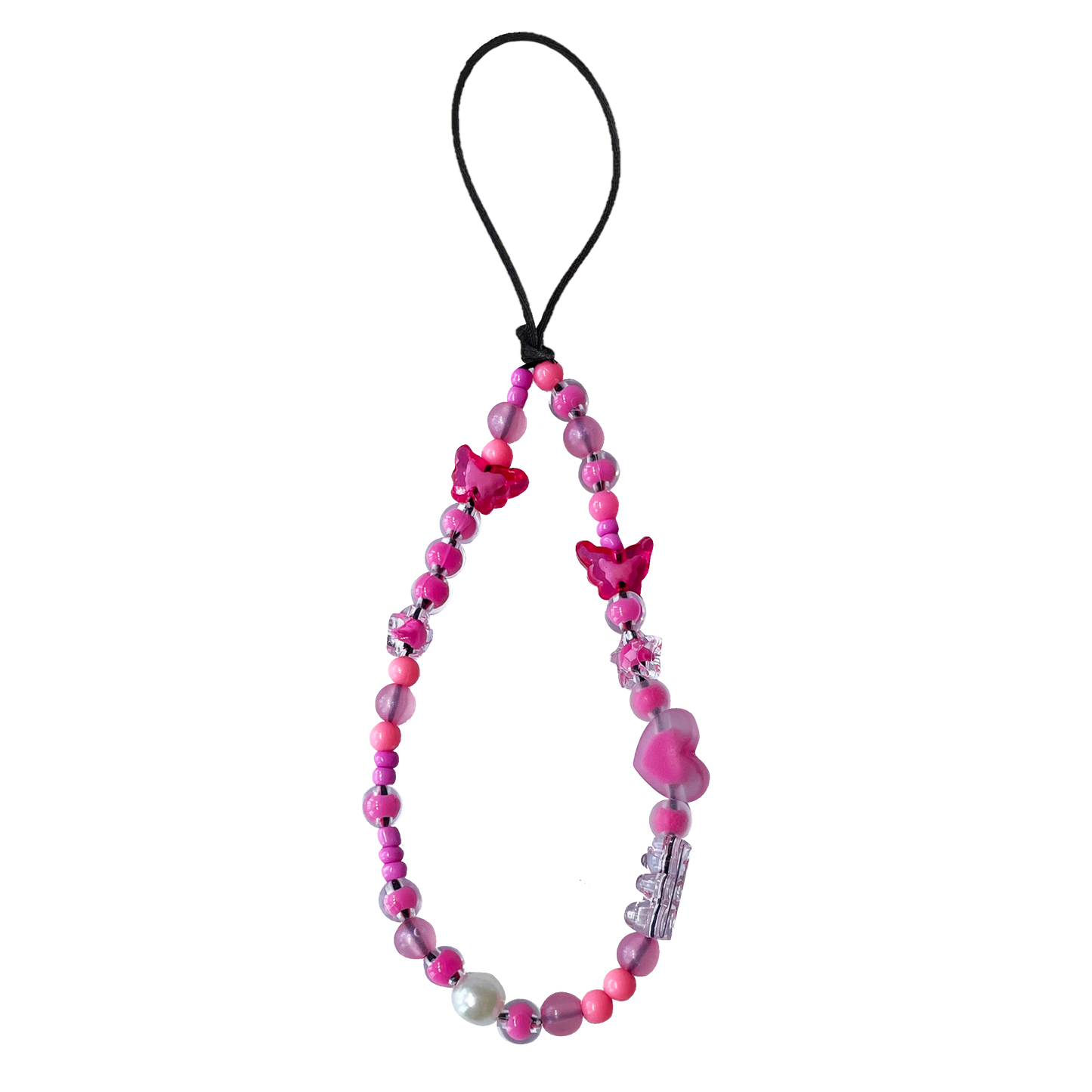 Beaded Strap - Fuschia (Neon Pink)