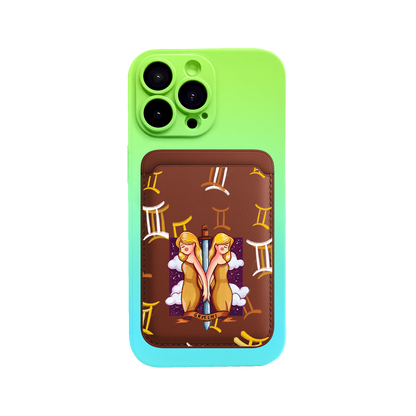 iPhone Magnetic Wallet Silicone Case - Gemini