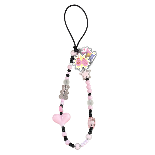 Beaded Strap with Acrylic Charm  - Girl Power Sticker Pack