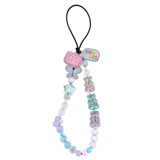 Beaded Strap with Acrylic Charm  - Good Day