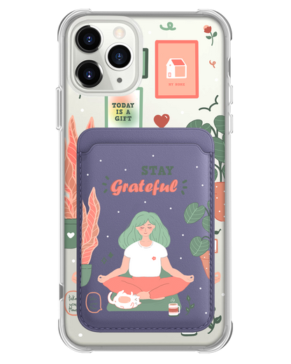 iPhone Magnetic Wallet Case - Grateful