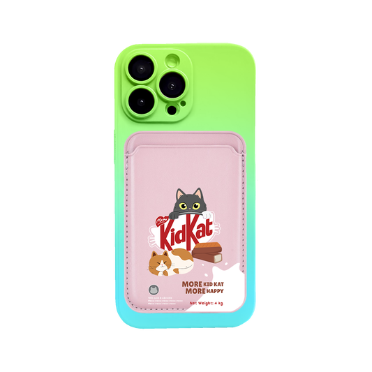 iPhone Magnetic Wallet Silicone Case - Kidkat