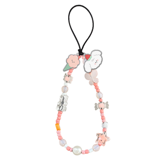 Beaded Strap with Acrylic Charm  - Happy Tummy