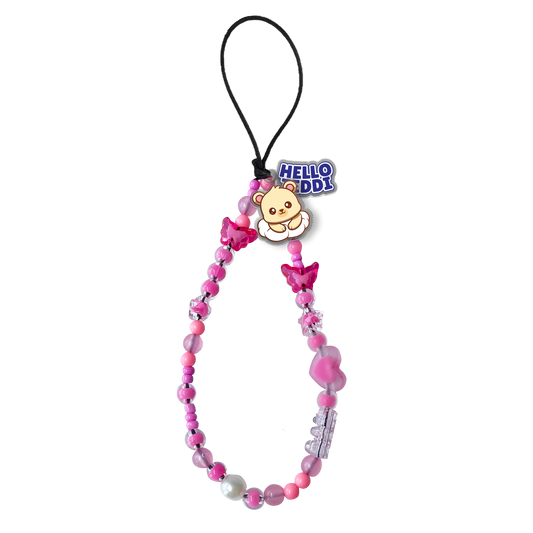 Beaded Strap with Acrylic Charm  - Hello Teddy 2.0