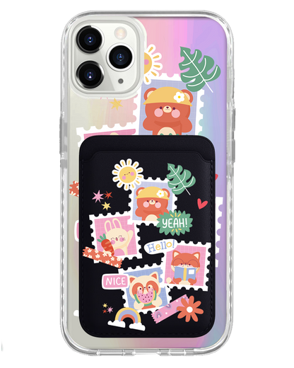 iPhone Magnetic Wallet Holo Case - Animal Squad