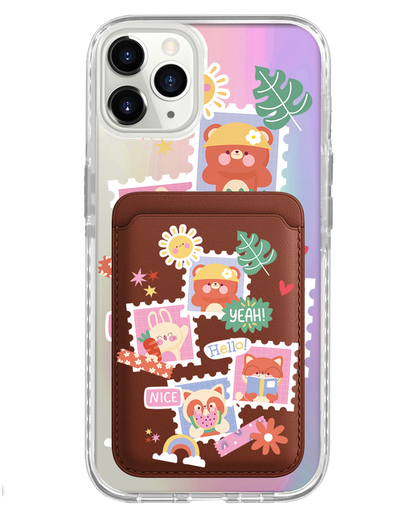 iPhone Magnetic Wallet Holo Case - Animal Squad