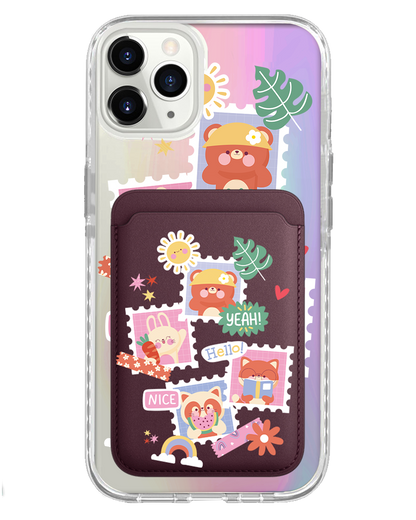 iPhone Magnetic Wallet Holo Case - Animal Squad