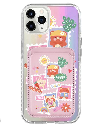 iPhone Magnetic Wallet Holo Case - Animal Squad