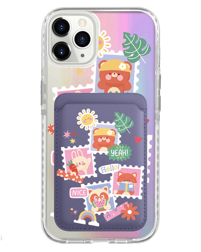 iPhone Magnetic Wallet Holo Case - Animal Squad