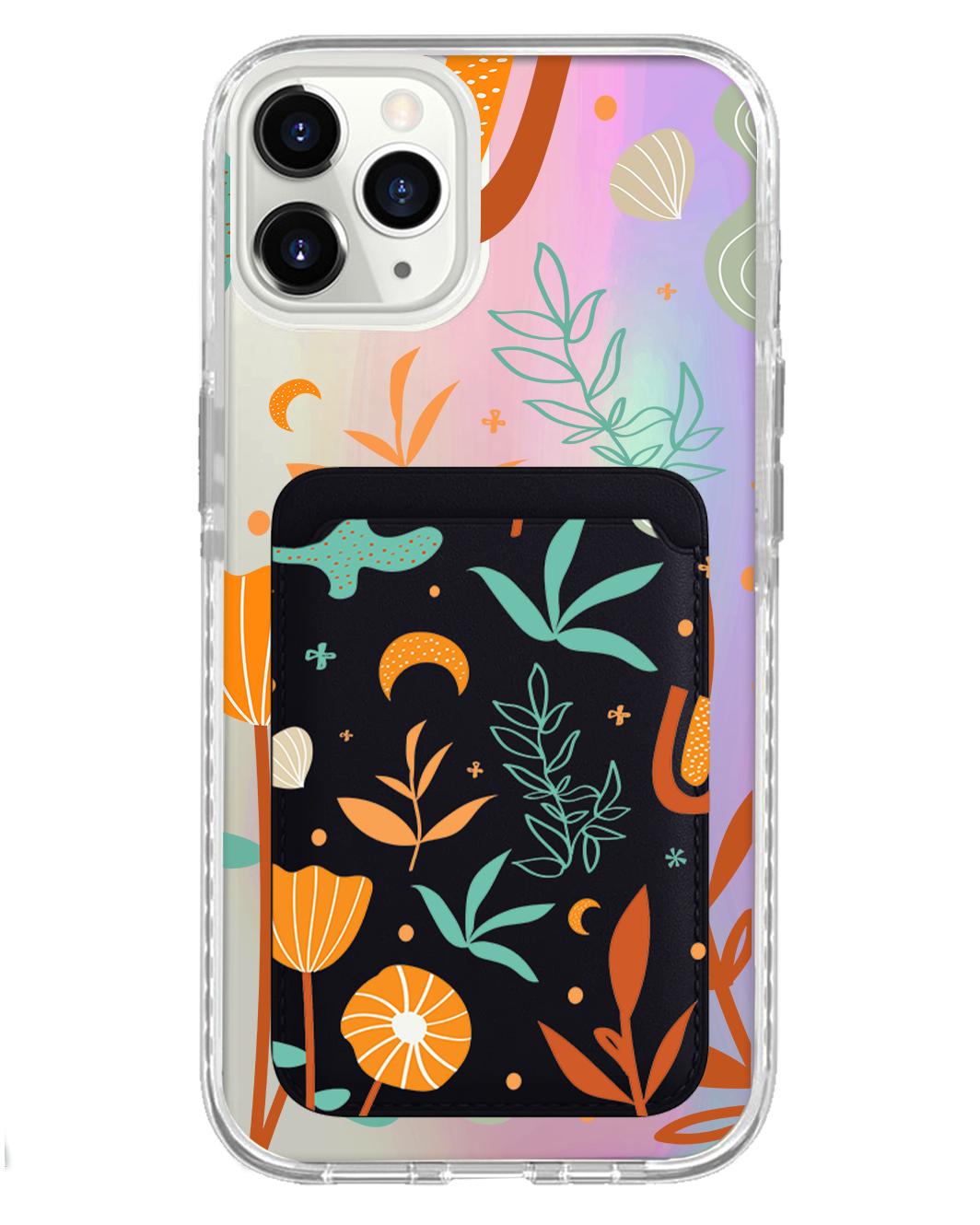 iPhone Magnetic Wallet Holo Case - Autumn Botanical