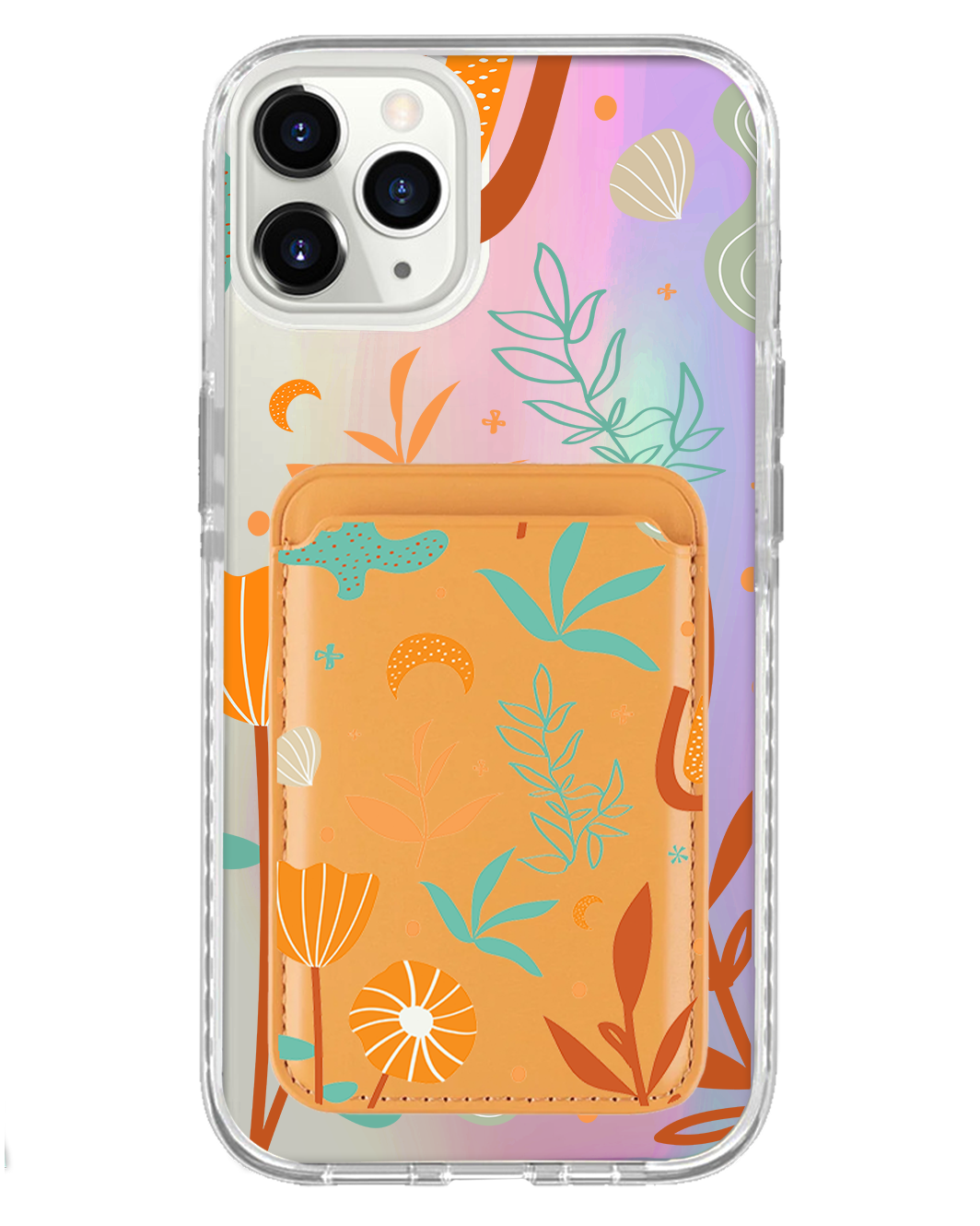 iPhone Magnetic Wallet Holo Case - Autumn Botanical