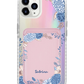 iPhone Magnetic Wallet Holo Case - Blue Florals