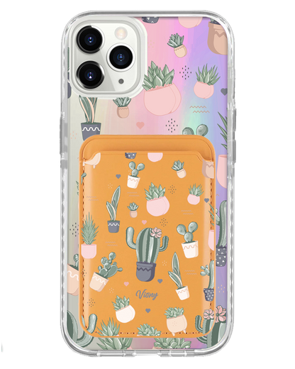 iPhone Magnetic Wallet Holo Case - Cactus 2.0