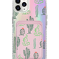 iPhone Magnetic Wallet Holo Case - Cactus