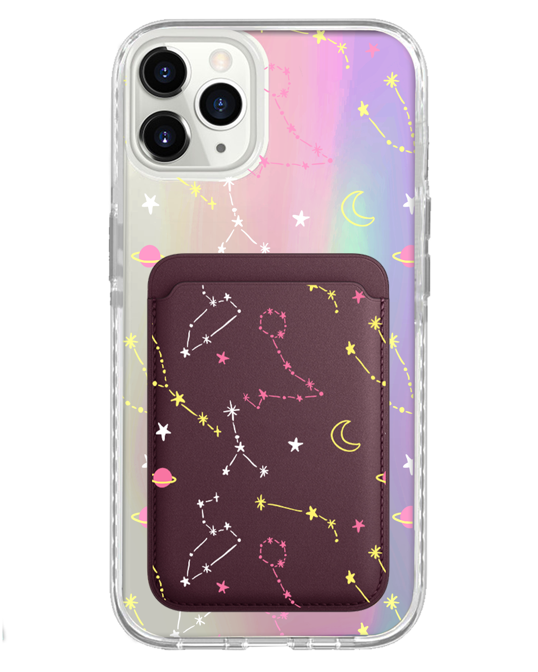 iPhone Magnetic Wallet Holo Case - Constellation Candy