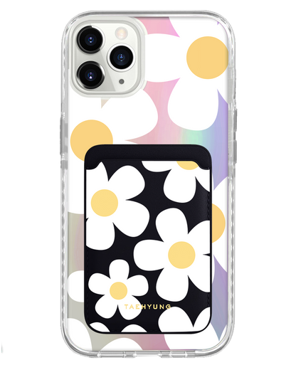 iPhone Magnetic Wallet Holo Case - Daisy 1.0
