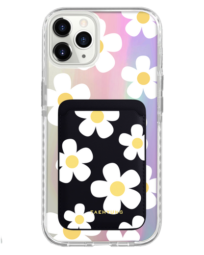 iPhone Magnetic Wallet Holo Case - Daisy 2.0