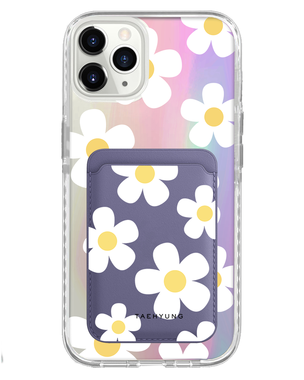 iPhone Magnetic Wallet Holo Case - Daisy 2.0