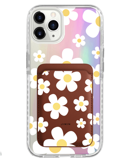 iPhone Magnetic Wallet Holo Case - Daisy 3.0