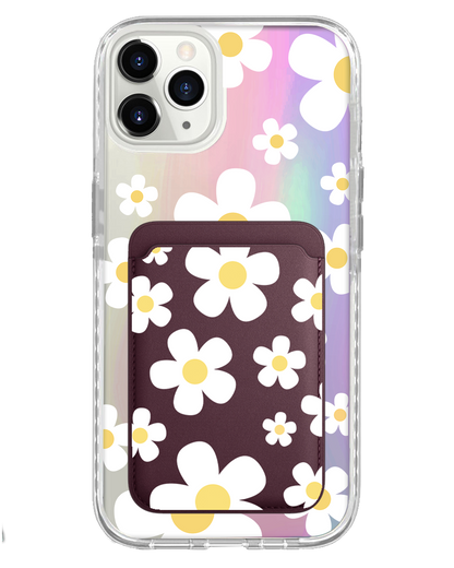 iPhone Magnetic Wallet Holo Case - Daisy 3.0