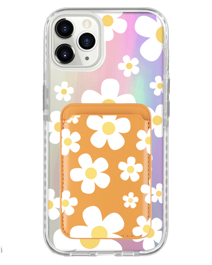 iPhone Magnetic Wallet Holo Case - Daisy 3.0